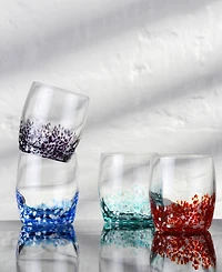 Anton Studio Designs Speckle Double Old Fashioned Tumblers, Set of 4