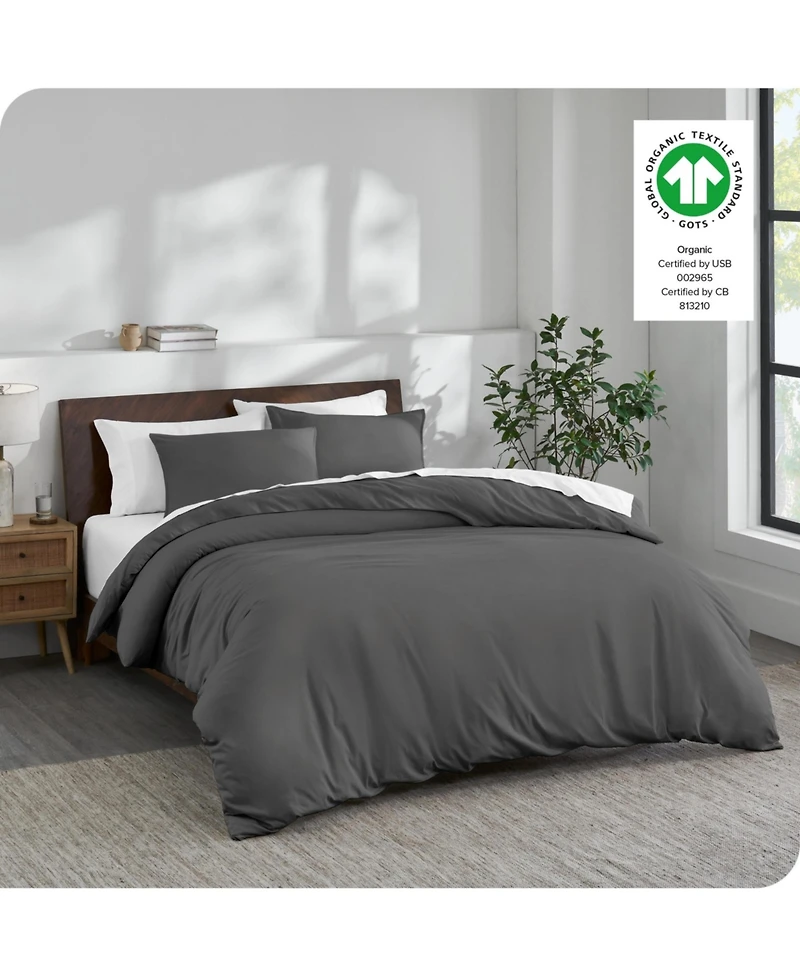 Bare Home Organic Cotton Jersey Duvet Cover Set Twin/Twin XLong