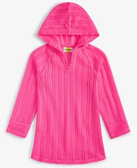 Epic Threads Toddler And Little Girls Long-Sleeve Hooded Mesh Swim Cover-Up, Exclusively at Macy's