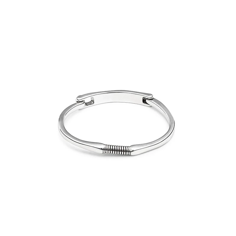 UNOde50 Rigid Sterling Silver Beret Clasp Bracelet
