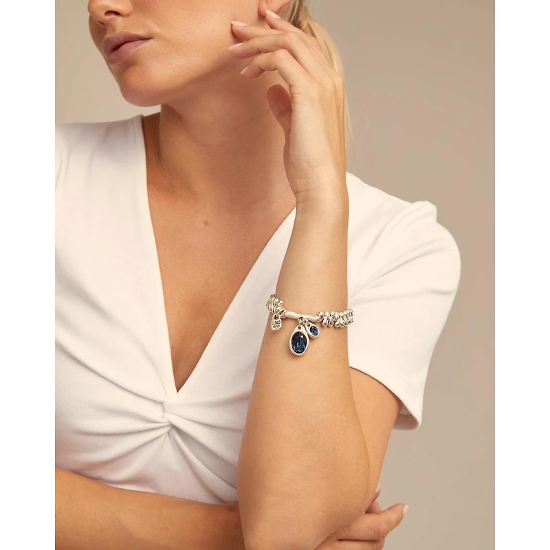 UNOde50 Sterling Silver Plated Metal Waterdrop Bracelet