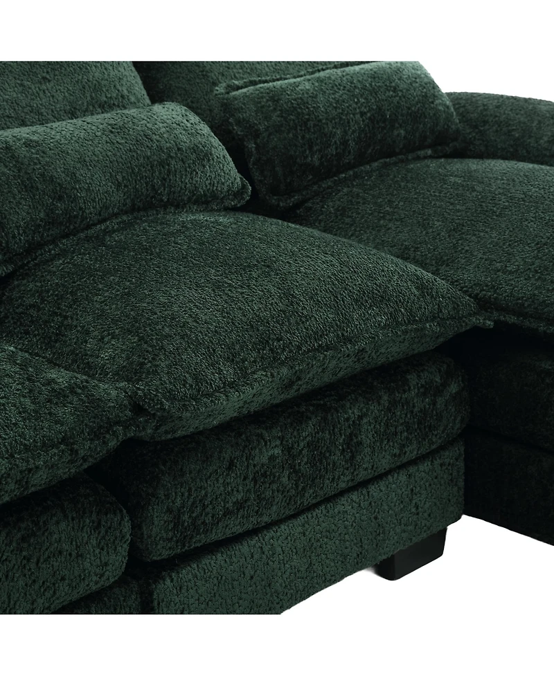 Streamdale Modern Large chenille Fabric U-Shape Sectional Sofa