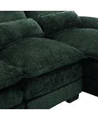 Streamdale Modern Large chenille Fabric U-Shape Sectional Sofa