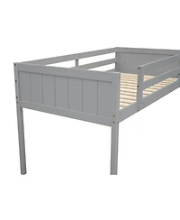 Streamdale Twin Wood Loft Bed with Reversible Ladder