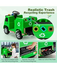 12V Recycling Garbage Truck Electric Ride On Toy Remote w/Recycling Accessories