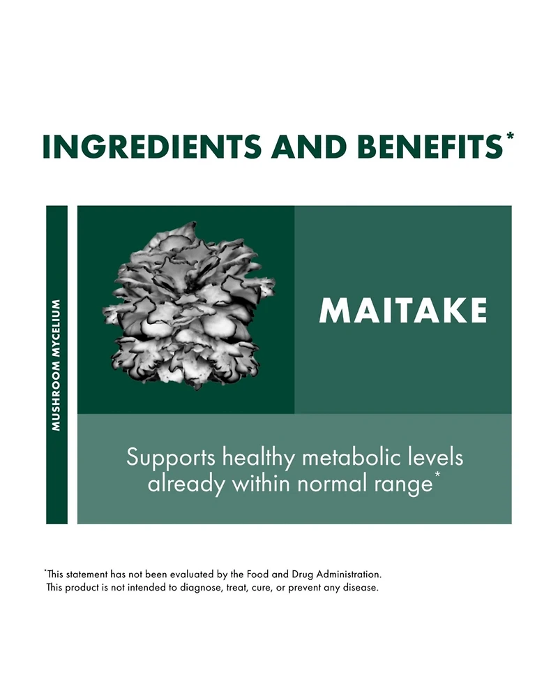 Host Defense Maitake Extract - Immune & Cellular Health Support Supplement - Dietary Herbal Supplement with Maitake Mushroom & Mushroom Mycelium