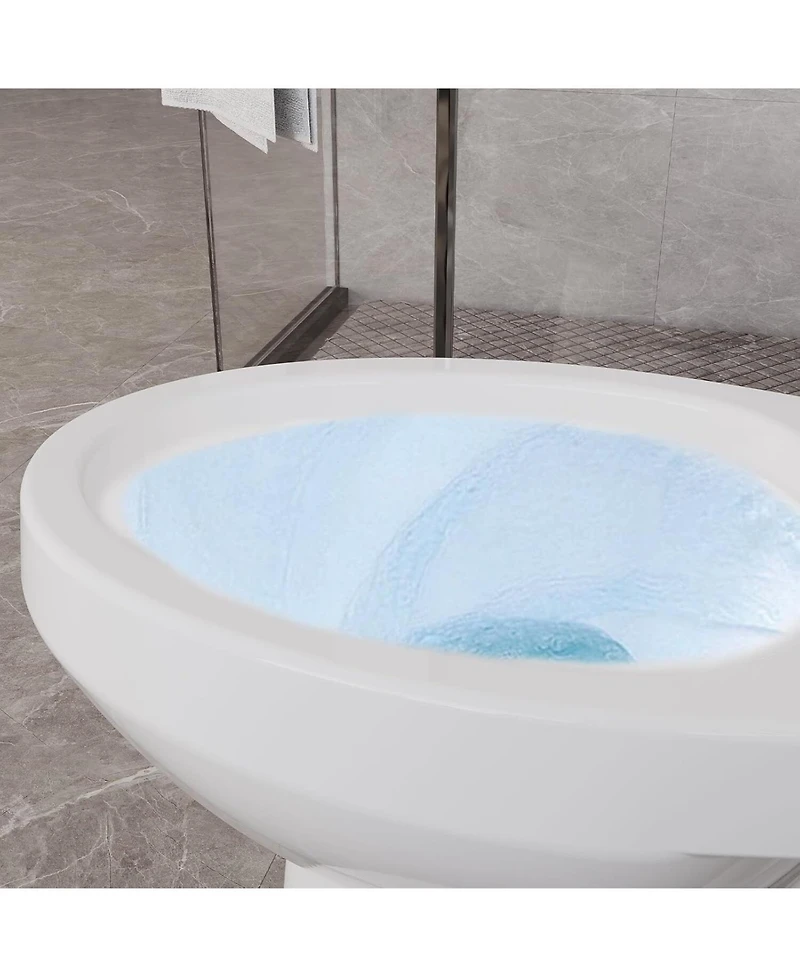 gaomon Two-Piece Elongated Toilet - 21" Bowl Height, Standard Seat Included