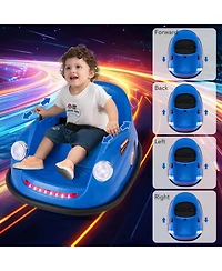 Ride on Bumper Car for Kids with Remote Control 360 Degree Spin Led Light