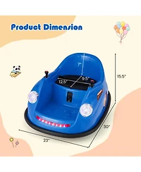 Ride on Bumper Car for Kids with Remote Control 360 Degree Spin Led Light