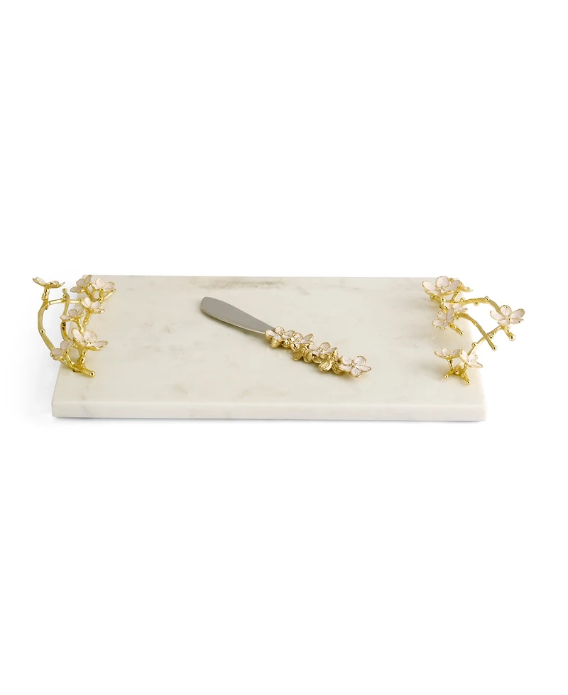 Michael Aram Cherry Blossom Small Cheeseboard and Knife Set