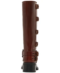 Steve Madden Women's Rocky Knee-High Buckled Moto Boots
