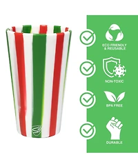 Pint Glasses: 2 pk - Peppermint & Poinsettia - Holiday 2023