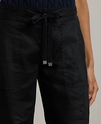 Lauren Ralph Petite 100% Linen Wide-Leg Pants