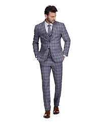 Gino Vitale Men's 3-Piece Slim Fit Check Suit