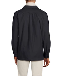 Lands' End Men's Lined Waffle Shirt Jacket