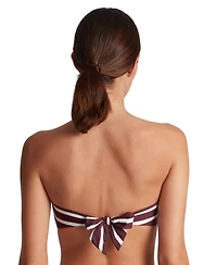 Lauren Ralph Lauren Women's Striped Ring Bandeau Bikini Top