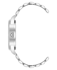 Steve Madden Men's Coin Edge Navy and Silver-Tone Alloy Metal Watch, 44mm