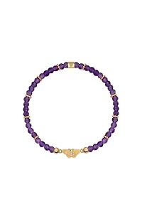 Spiritual Transformation - Amethyst Butterfly Charm Bracelet