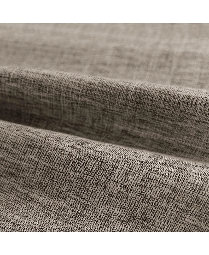 Awesome Home Linen Texture Blackout Grommet Curtains Pair (2 Panels