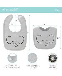 The Peanutshell Soft Neautral Terry Baby Bib 10 Pack Set, Feeding, Teething, Drooling