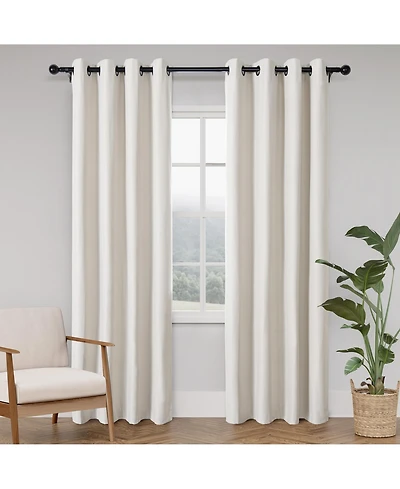 Soft Cotton Feel Twill Polyester Blackout Grommet Pair (2 panels