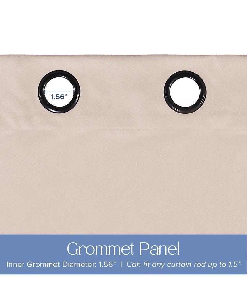 Soft Cotton Feel Twill Polyester Blackout Grommet Pair (2 panels