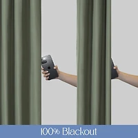 Soft Cotton Feel Twill Polyester Blackout Grommet Pair (2 panels