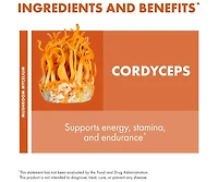 Host Defense Cordyceps Extract - Immune & Energy Support Supplement