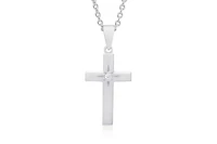 Lily Nily Girls Silver Plated Cz Cross Necklace