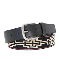 La Matera Men's Caballero Black Woven Belt