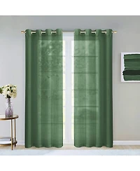 Melrose Semi Sheer Window Panel Set, 110" W x 84" L