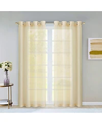 Melrose Semi Sheer Window Panel Set, 110" W x 84" L