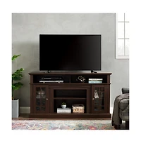 Tv Console Table with Storage – Entertainment Center for Flat Screens Up to 65", Classic Design