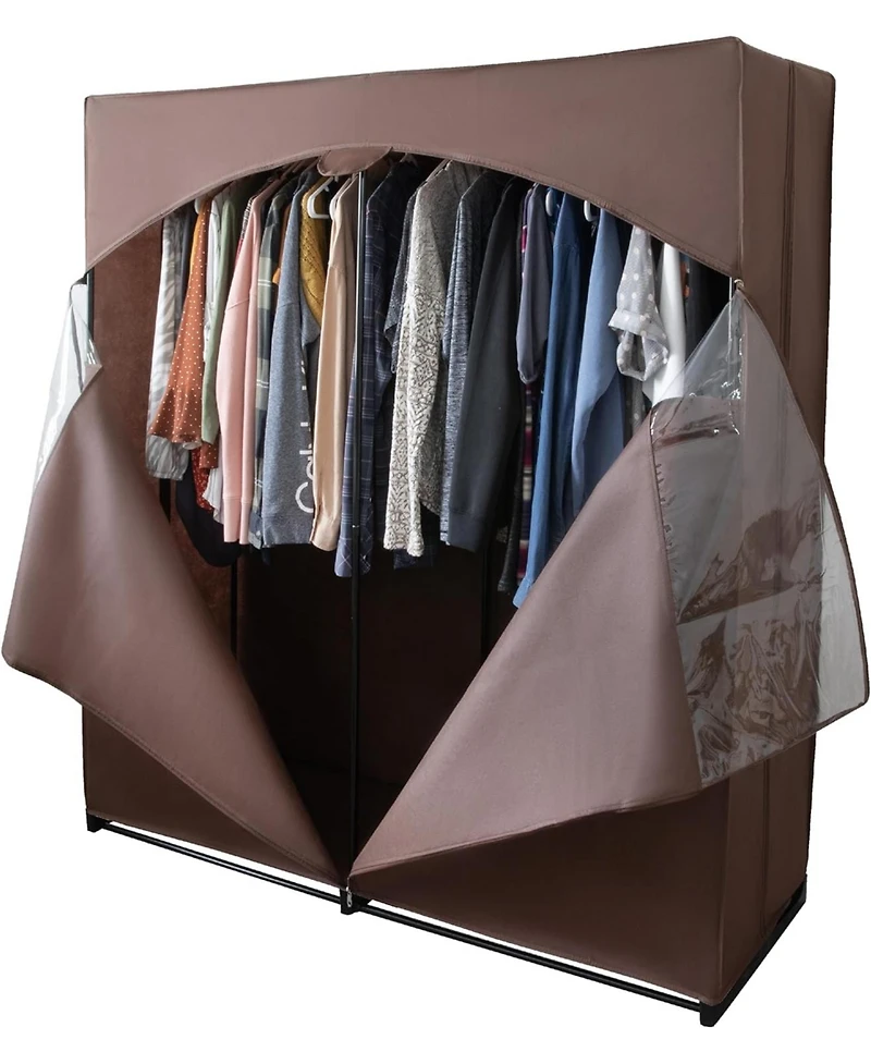 Florida Brands Portable Wardrobe Closet with Hanging Rod