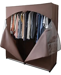 Florida Brands Portable Wardrobe Closet with Hanging Rod