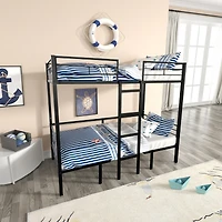 Streamdale Furniture Full Size Loft Bed with Table Set Transformable to Full over Full Bunk