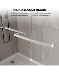 gaomon 56-60" W x 72" H Double Sliding Shower Door, Thick Tempered Glass