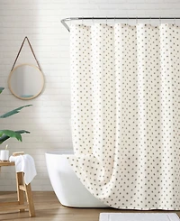 Peri Home Block Print Gauze Cotton Shower Curtain, 72" x 72"