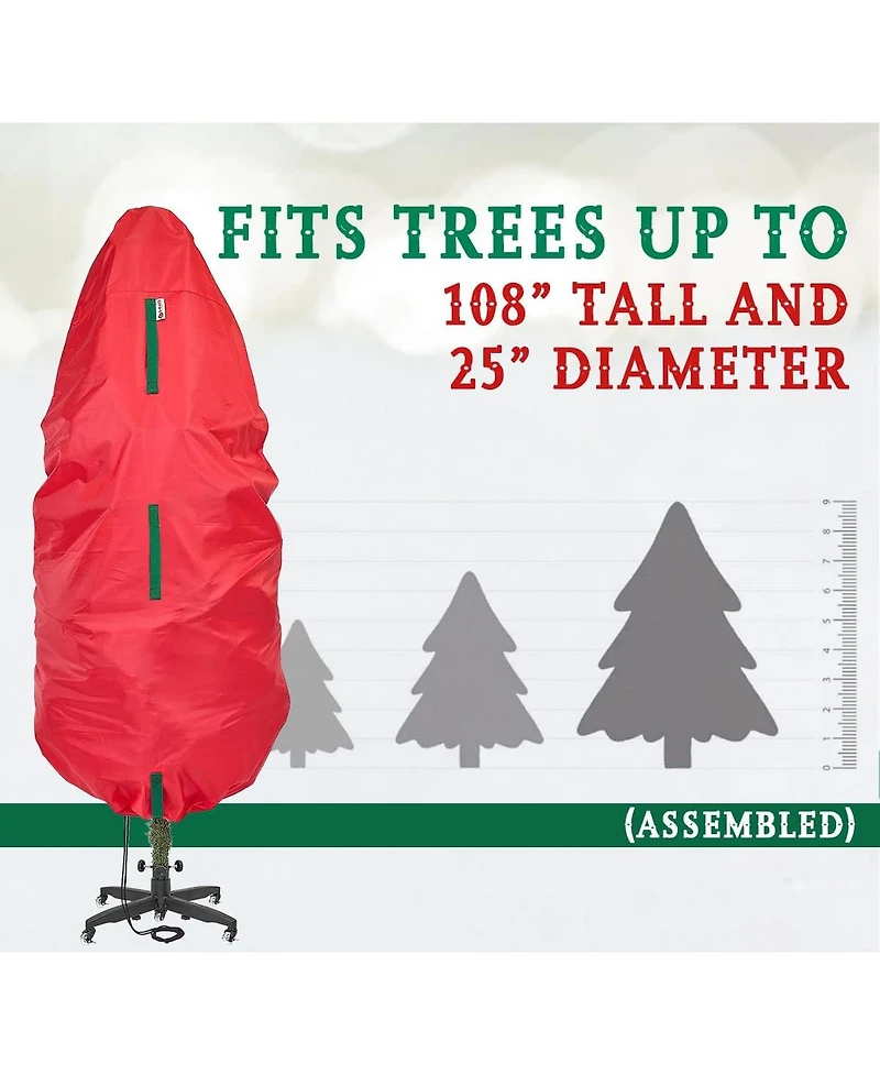 Florida Brands Upright Christmas Tree Storage Bag For Topiary and Holiday Tree up to 9 ft Tall