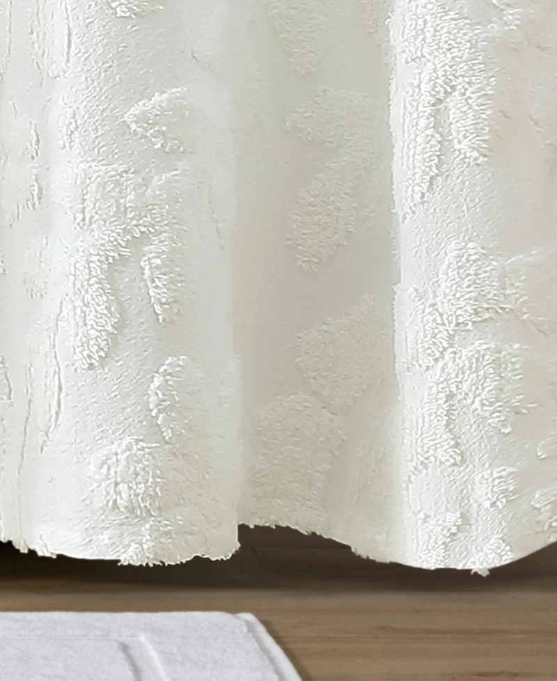 Peri Home Chenille Laurel Cotton Shower Curtain, 72" x