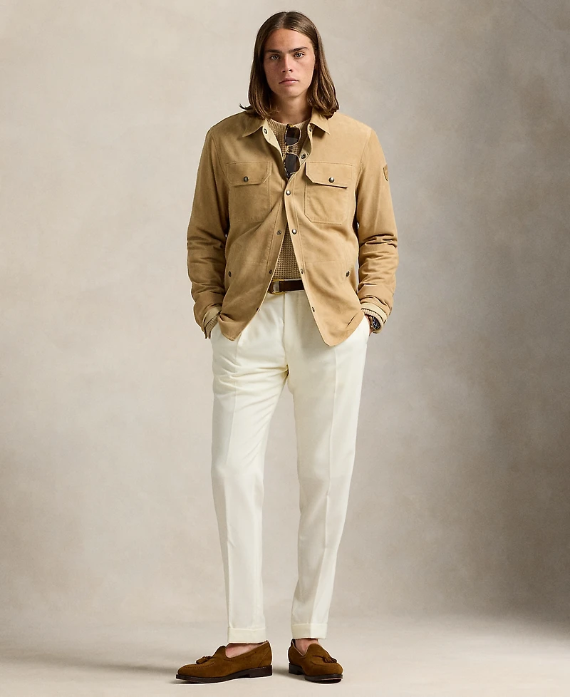 Polo Ralph Lauren Men's Reversible Suede-Taffeta Shirt Jacket