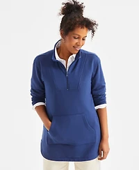 Style & Co Women's Cozy Quarter-Zip Tunic Fleece Sweatshirt, Exclusively at Macy's