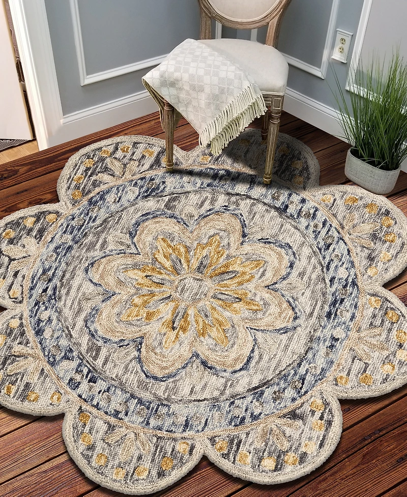 Lr Home Radiance Rdc-092 4' x 4' Round Area Rug