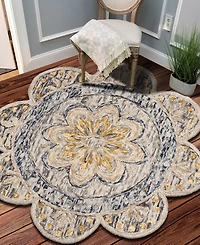 Lr Home Radiance Rdc-092 4' x 4' Round Area Rug
