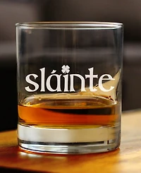 Bevvee Slainte Irish Cheers Whiskey Rocks Glass