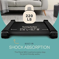 LifePro 30in Portable Under Desk Mini Treadmill – Compact Walking Pad, Max 3 Mph, 220Lbs Capacity