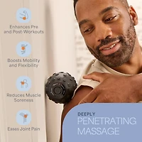 LifePro 4-Speed Vibrating Peanut Massage Ball | Lacrosse Ball & Foam Roller for Recovery & Therapy