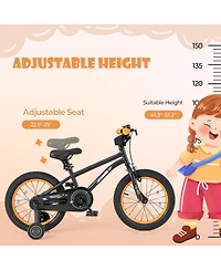 Hongge 16-Inch Kids' Sport Bike with Adjustable Seat and Reflectors for Ages 4-7