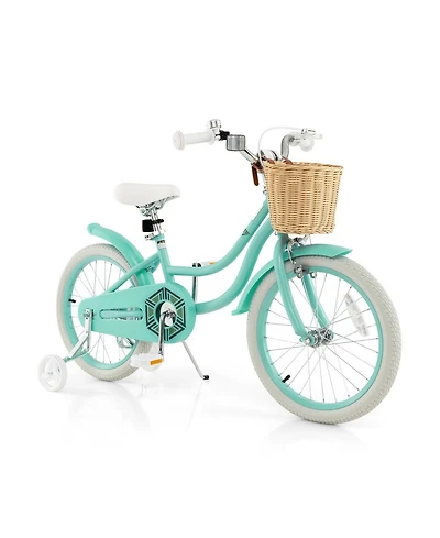 Hongge 18-Inch Kids Bike with Adjustable Handlebar and Seat for 4-8 Years Old