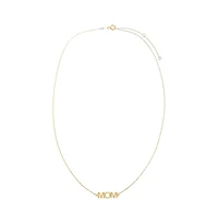 Solid Mom Nameplate Necklace 14K